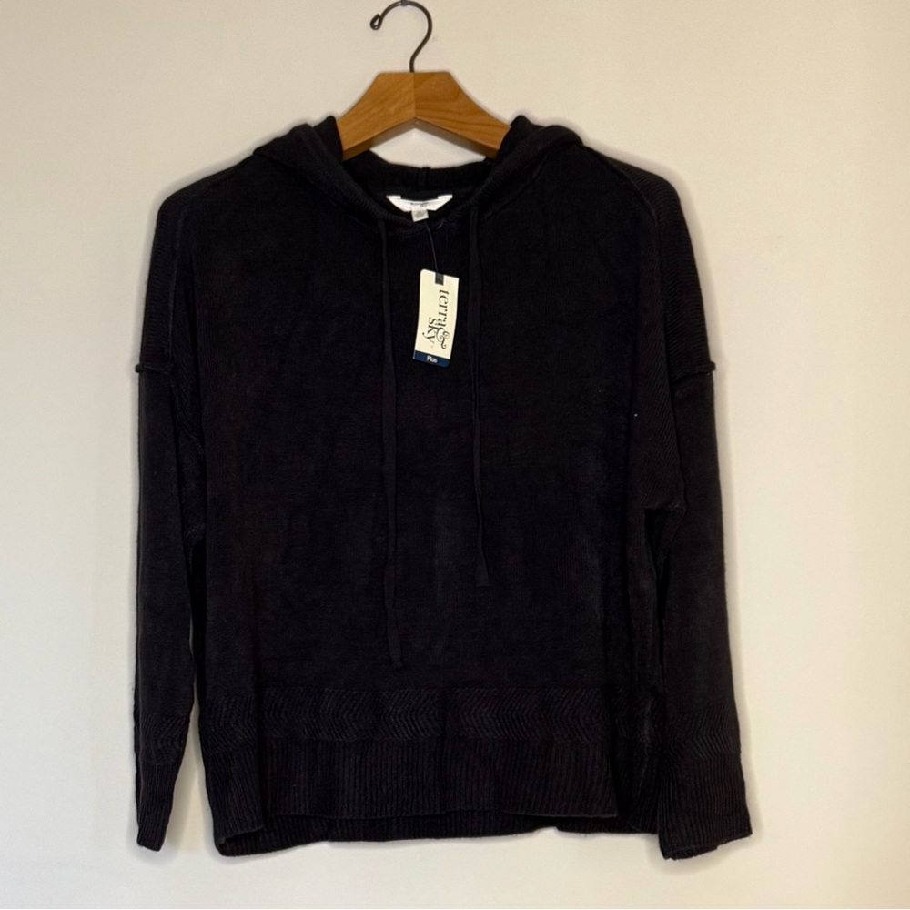 Terra & Sky Black 0X (14W) Hoodie NWT